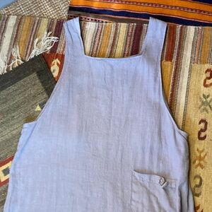 Vintage J. Jill Grey Linen Pinafore dress